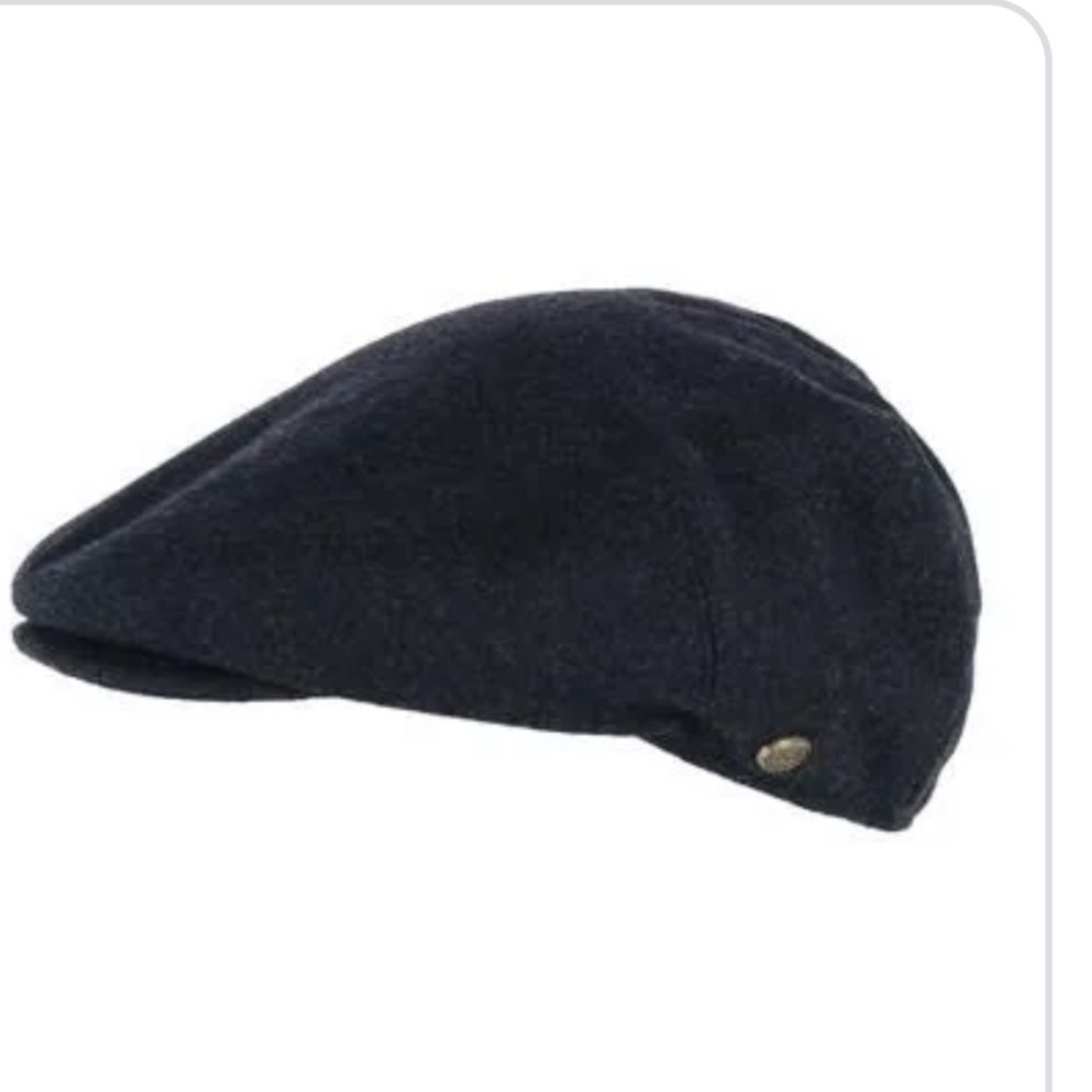 Epoch Hats Company Mens Black 100% Wool Flat Cap Ivy Driving Hat IV1657 L/XL